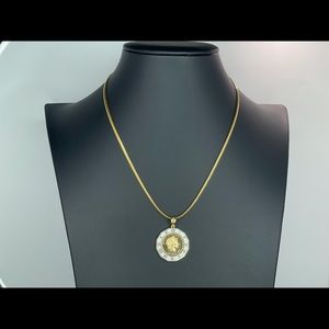 Elizabeth Pendant on Mesh Omega Chain